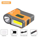 Waterproof COB LED Induction Headlights Plug-in Sports Lights (Orange)