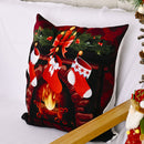 Cartoon Santa Claus Print Christmas Decorative Throw Pillow Case Cushion Cove