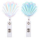 Clip Exhibition Chest Cards Shell Shape Retractable Badge Holder Lanyards