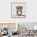 5D DIY Full Drill Diamond Painting Glasses Owl Cross Stitch Embroidery Kit Cr