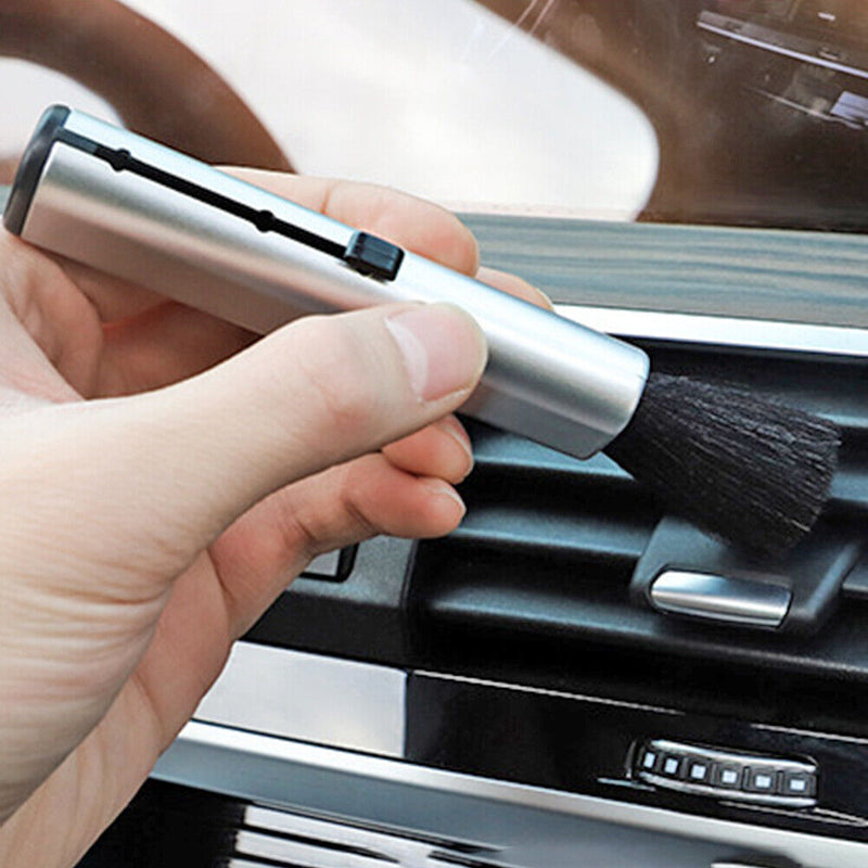 Car Conditioning Air Outlet Brush Telescopic Computer Keyboard Dust Clean Bru