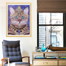 5D DIY Special Shaped Diamond Painting Noble Cat Cross Stitch Embroidery
