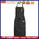 Unisex Hanging Neck Hotel Restaurant Cafe Barber Shop Bakery Waiter Denim A