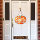 Fall Pumpkin Welcome Sign Autumn Pumpkin Hanging Wooden Signs Autumn Fall.