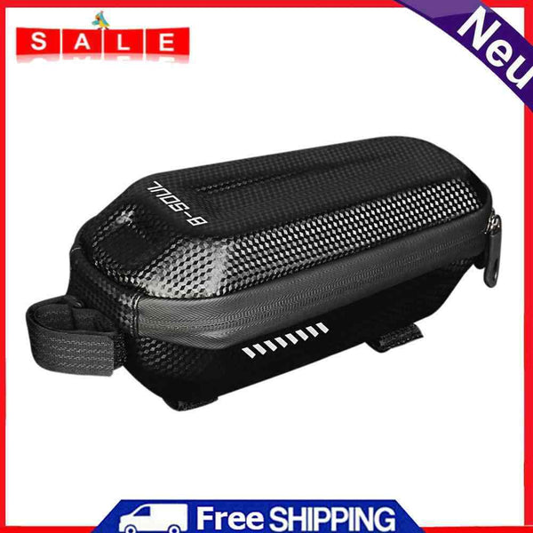 1pc Outdoor Cycling Tackles Waterproof Bike Hard Shell Front Top Tube Bag Black