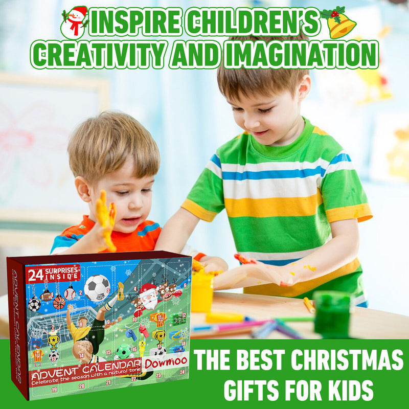 24 Grids Xmas Soccer Toys Box Unique Christmas Calendar Box Holiday Party Favors