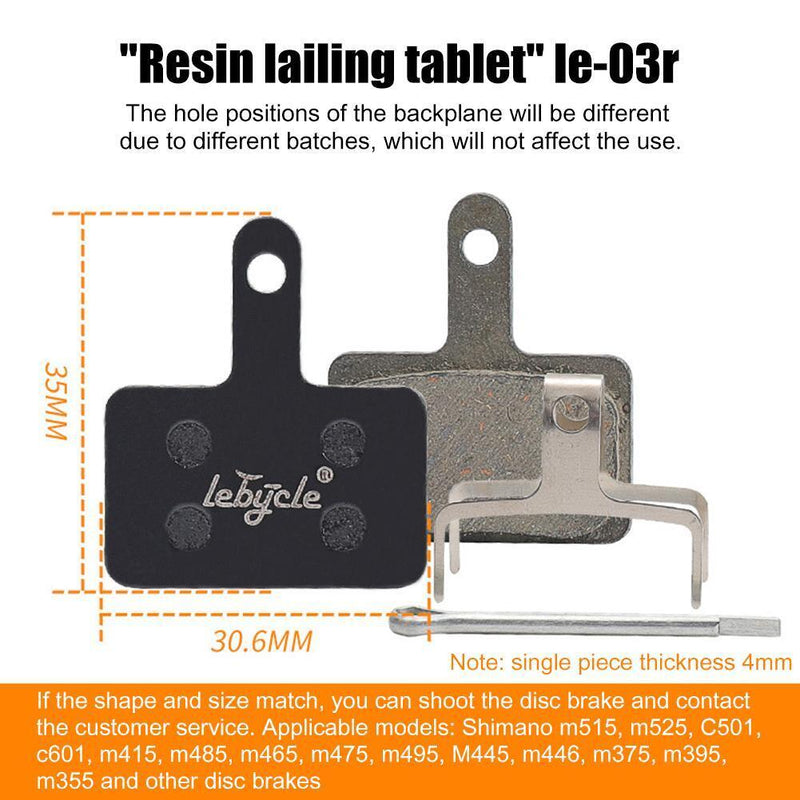 Lebycle 1 Set Mountain Bike Hydraulic Brake Pads Bicycle Disc Brake Pad