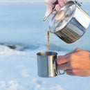 Outdoor Camping Pot Stainless Steel Tea Coffee Cooking Pot Water Kettle Teapot