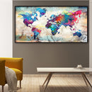 World Map 5D DIY Diamond Painting Full Round Embroidery Living Room Decoration