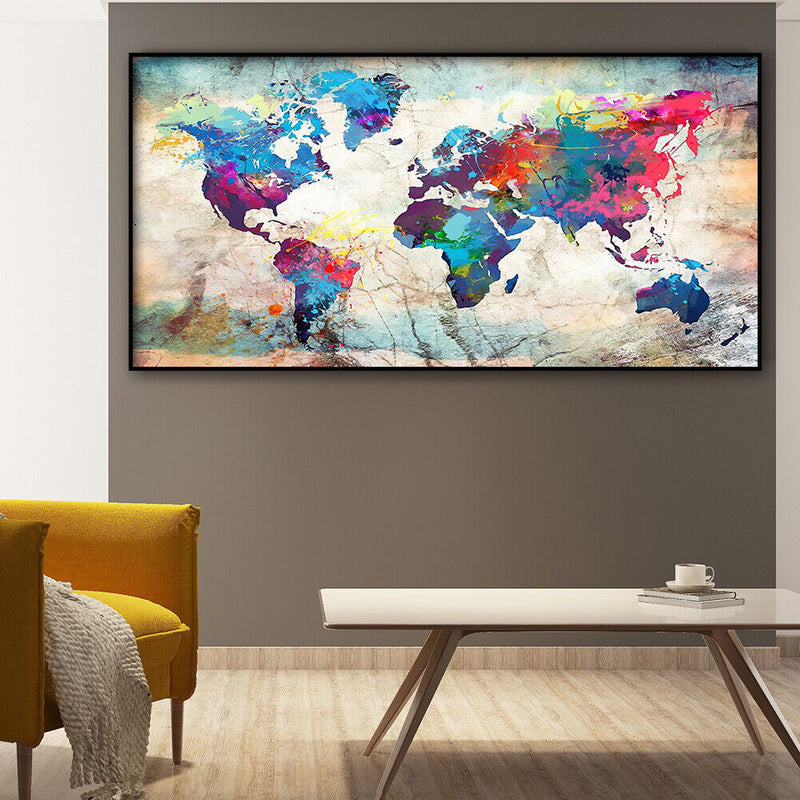 World Map 5D DIY Diamond Painting Full Round Embroidery Living Room Decoration