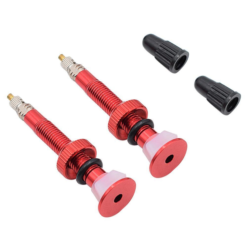 1pc MTB Road Bike Presta F/V Tubeless Tire Valve for Carbon Rim (Red)