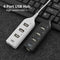 USB Hub 5Mbps High Speed Multi USB 2.0 Adapter 4 Port Splitter (White)