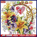 Flowers Series 14CT Stamped Craft Cotton Thread Embroidery Art Cross Stitch K