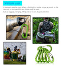 #A 6pcs Outdoor Camping Carabiner Clips Hiking Mountaineering Buckle Gadgets