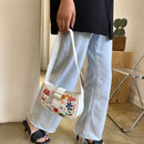 Streetwear Women Tote Bag Graffiti Fashion Shoulder Handbags PU Underarm Purse
