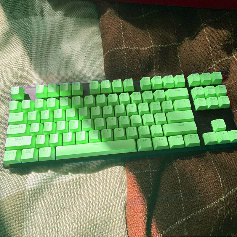 104pcs Universal Mechanical Keyboard Keycaps PC Bakclit Key Cap Set (Green)