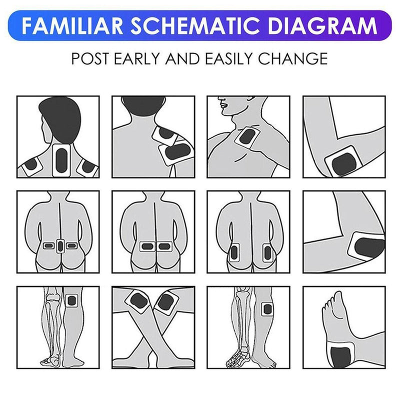 3*Black Herb Plaster Paste Knee Joint Pain Relief Patches Plaster Back Muscle\