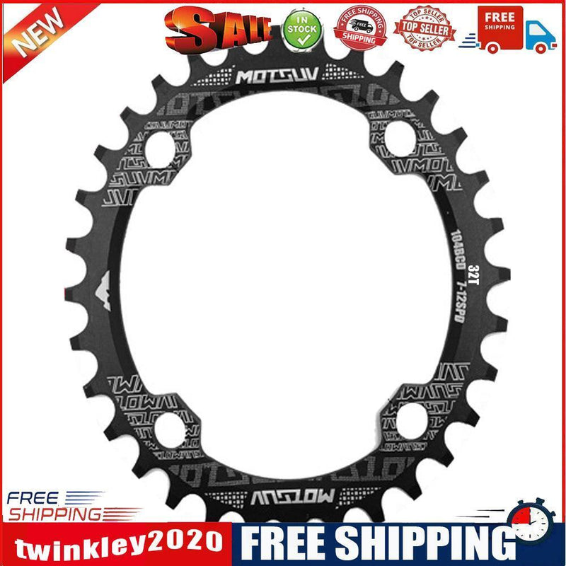 MOTSUV 104 BCD Positive Negative Tooth Disc Bike Single Plate (32T Oval)