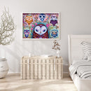 Full Embroidery Owl Pattern Stamped Canvas 11CT DIY Cross Stitch Kits Home Decor