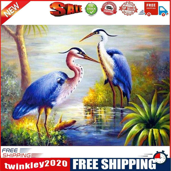 Crane 5D DIY Diamond Painting Embroidery Kits Needlework Set Mosaic Art