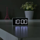 LED Digital Alarm Clock with USB Port Snooze Table Electronic Clock (White)
