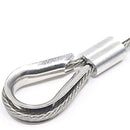 180pcs 6 Size Aluminum Ferrules 8 Shape Crimps Sleeves Wire Rope Stops Clamps
