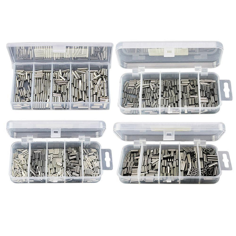 5 Size Single Barrel Crimping Sleeves Fishing Line Wire Leader Copper Tubes