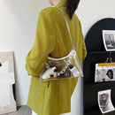 Summer Fashion Candy Color Portable Shoulder Bag PVC Clear Chain Underarm Bag