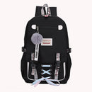 #A Casual Backpack Large-capacity School Backpacks Pompom Zipper for Outdoor S