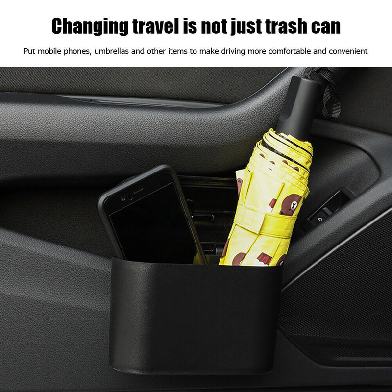 Universal Car Trash Can Flip Lid Garbage Bin Auto Stowing Tidying Accessori
