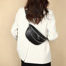 Simple Chest Bag Cowhide Leather Saddle Fanny Pack Phone Pouch Travel Belt Purse
