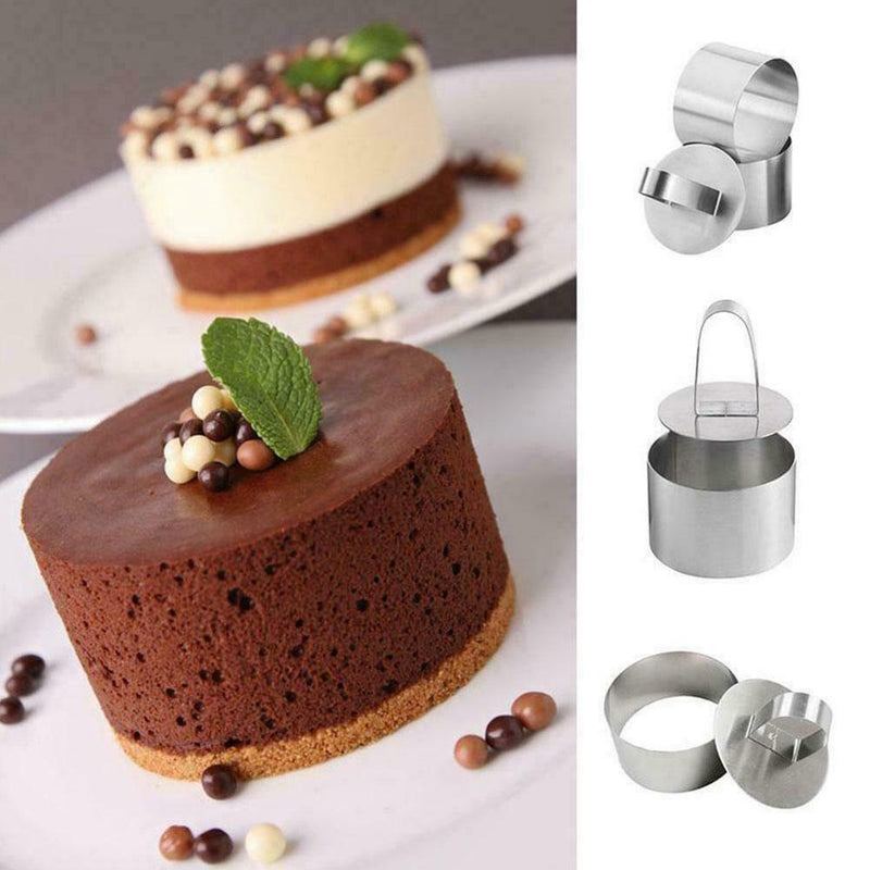 Round Mousse Mould Cake Steel Ring Pastry Mold Baking TOP Tool S8P1