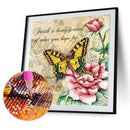 #A 5D Diamond Painting Butterfly and Flower Full Round Drill DIY Art Crafts Mo