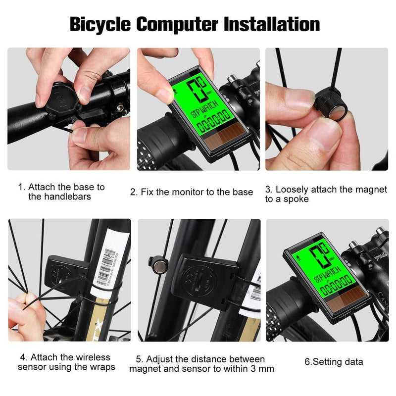 Wireless Stopwatch Cycling Odometer Bike Speedometer Bicycle Computer