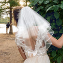 Double-layered Modeling Yarn Elegant Veil Short Tulle Wedding Accessories