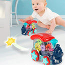Electric Universal Transparent Rotating Mechanical Gear Train with Sound Light