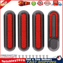 4pcs Wheels Hub Cap Protective Shells Reflective Stickers for M365 (Red) Newly