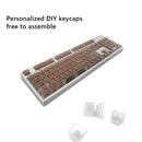 104pcs Transparent Mechanical Keyboard Keycaps Computer Key Cap Set (White)