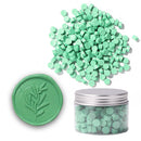 200pcs Octagonal Wax Seal Bead Retro Stamp Tablet for Envelope (Leaf Green)