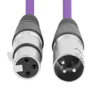 1m XLR 3Pin Cable Male to Female Shielded Microphone Wire Cord (Purple) Newly