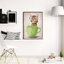 Cartoon Cat Hand Painted Painting DIY Canvas Oil Kit Art Drawing By Numbers Gift