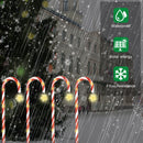 Solar Candy Cane Lights Waterproof Xmas Pathway Marker Lights with Stars