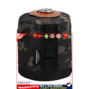 Gas Canister Cover Gas Tank Storage Bag for Camping (Black Camouflage L) Newly