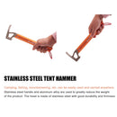 Outdoor Camping Tent Peg Hammer Fishing Hiking Stakes Nail Puller (Orange) Newly