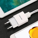 USAMS CC060 Phone Charger Adapter 2.1A Single Port Fast Charging Charger EU Plug