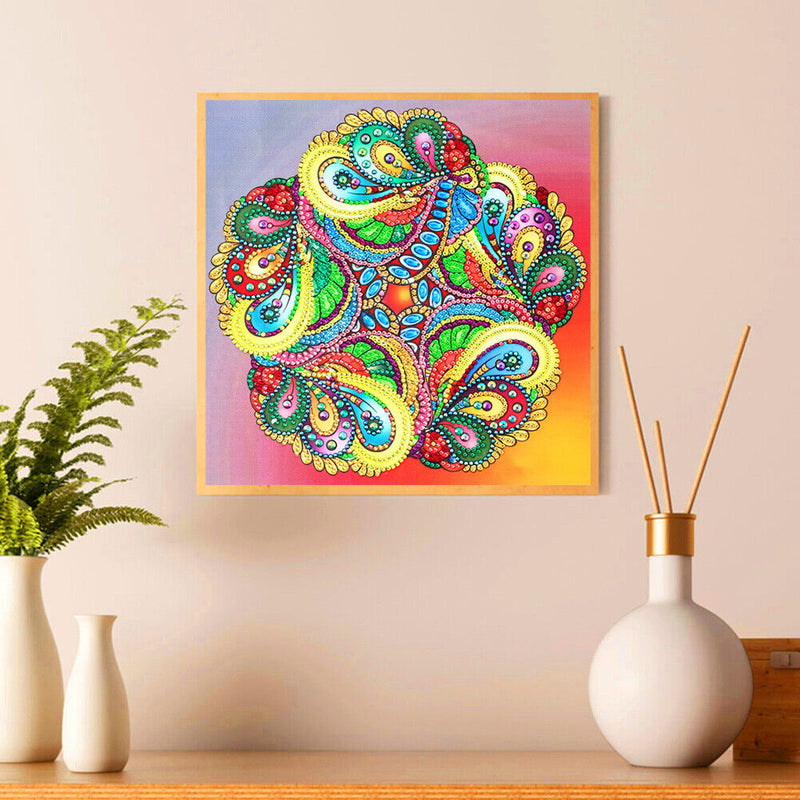 5D Diamond Painting Partial Mandala Kit Special Shape Crystal Drill DIY Mosaic