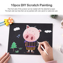 10pcs DIY Animal Series Scraping Painting Educational Learning Drawing Toys