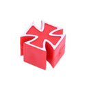 4pcs Universal Cross Style Car Bike Tire Wheel Valve Caps Covers (Red) Newly