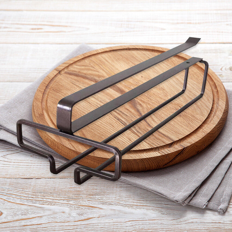 Home Wine Glass Holder Cabinet Stemware Organizer Rack Kitchen Tool (Brown)