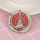 Portable Metal Foldable Bag Hook Handbag Holder Purse Hanger (CAFR03 Red)